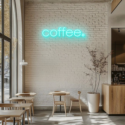 Mint Coffee Word Neon Sign