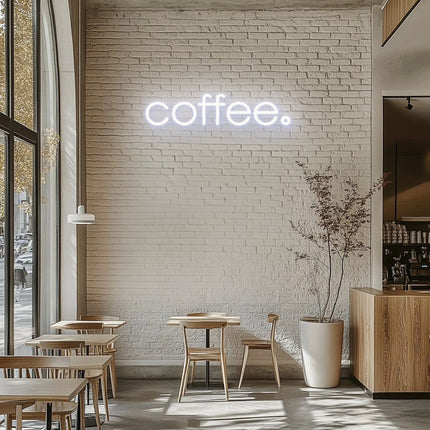 White Coffee Word Neon Sign