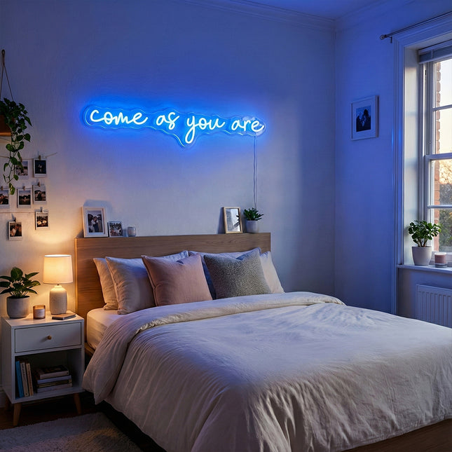 Blue Come As You Are Neon Sign