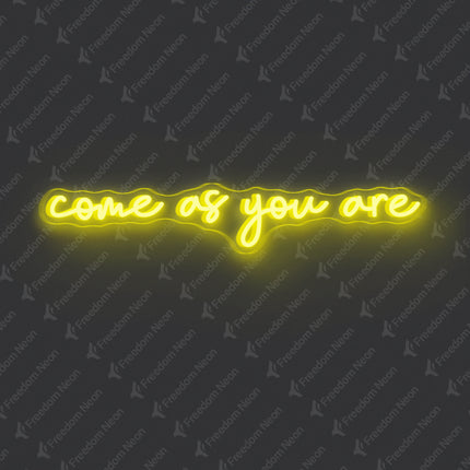 Lemon Yellow Come As You Are Neon Sign