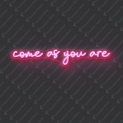Light Pink Come As You Are Neon Sign