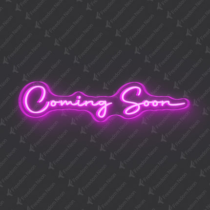 Pink Coming Soon Neon Sign