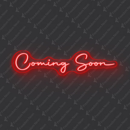 Red Coming Soon Neon Sign