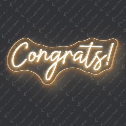 Warm White Congrats Neon Sign
