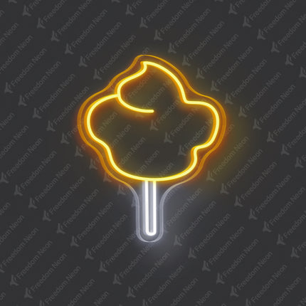 Gold Yellow Cotton Candy Neon Sign