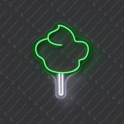 Green Cotton Candy Neon Sign