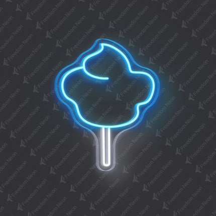 Ice Blue Cotton Candy Neon Sign
