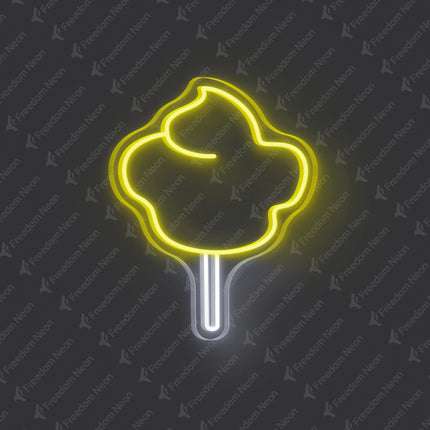 Lemon Yellow Cotton Candy Neon Sign