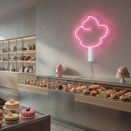 Light Pink Cotton Candy Neon Sign
