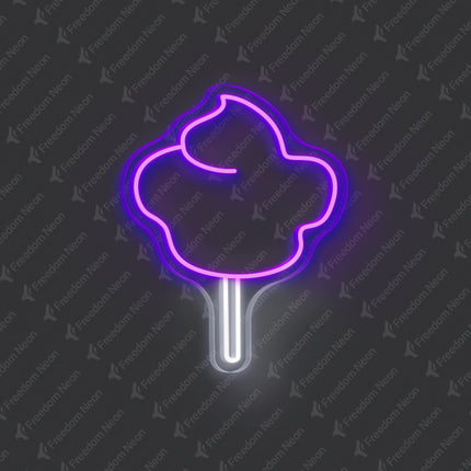 Purple Cotton Candy Neon Sign