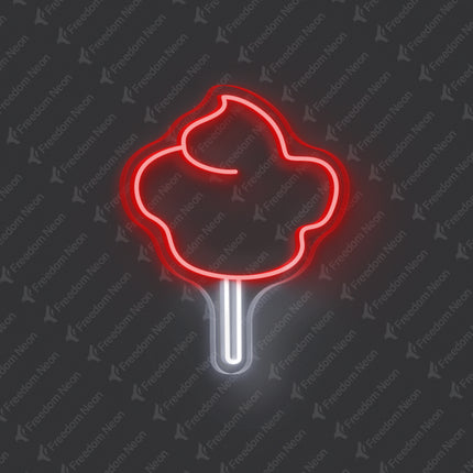 Red Cotton Candy Neon Sign