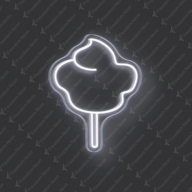 White Cotton Candy Neon Sign