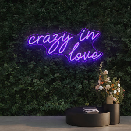 Purple Crazy in Love Neon Sign