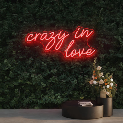 Red Crazy in Love Neon Sign