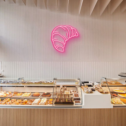 Light Pink Croissant Neon Sign