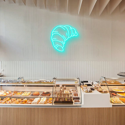 Mint Croissant Neon Sign