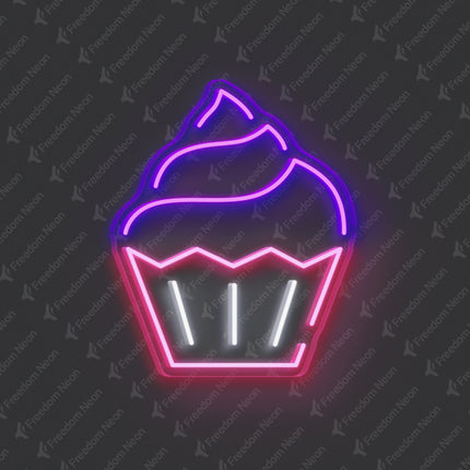 Purple Cupcake Neon Sign