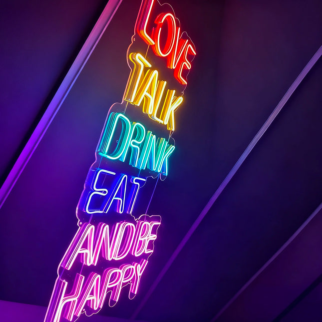 Custom neon text sign