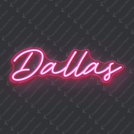 Light Pink Dallas Neon Sign