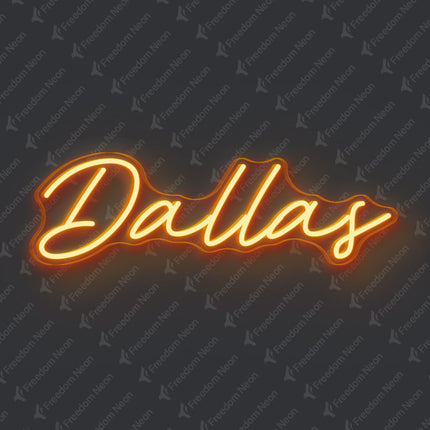 Orange Dallas Neon Sign