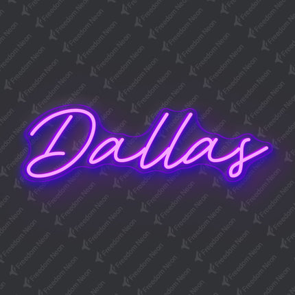 Purple Dallas Neon Sign