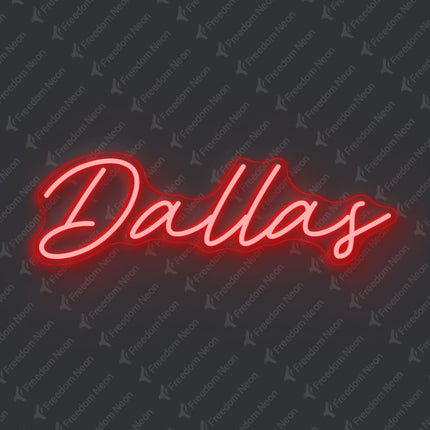 Red Dallas Neon Sign