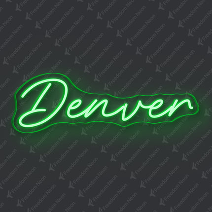 Green Denver Neon Sign
