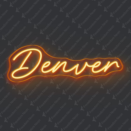 Orange Denver Neon Sign