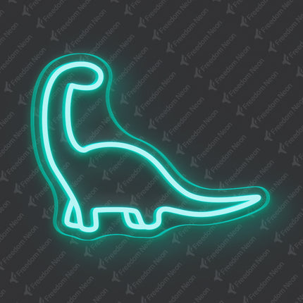 Mint Green Dinosaur Neon Sign
