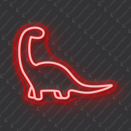 Red Dinosaur Neon Sign