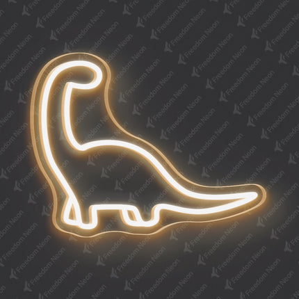 Warm White Dinosaur Neon Sign