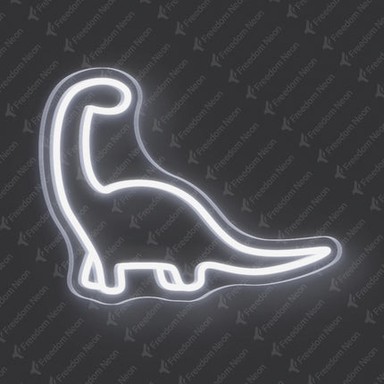 White Dinosaur Neon Sign