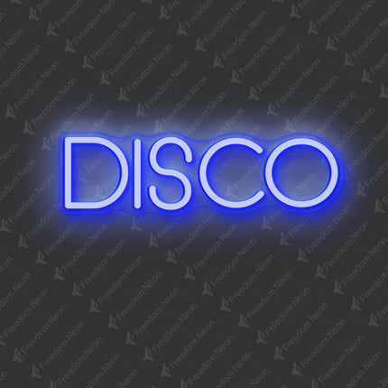 Blue Disco Word Neon Sign