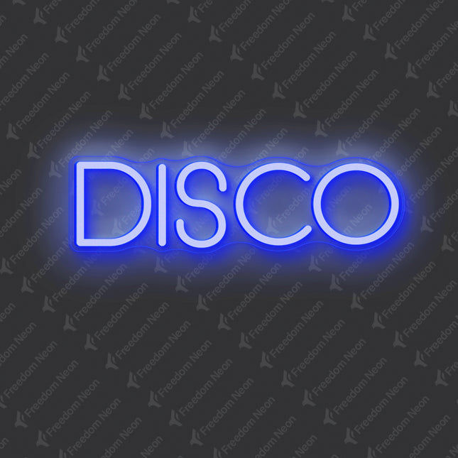 Blue Disco Word Neon Sign