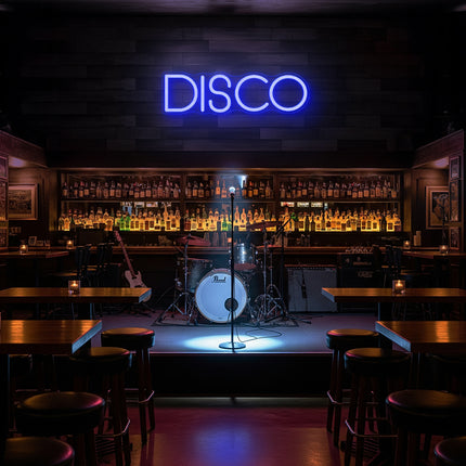 Blue Disco Word Neon Sign