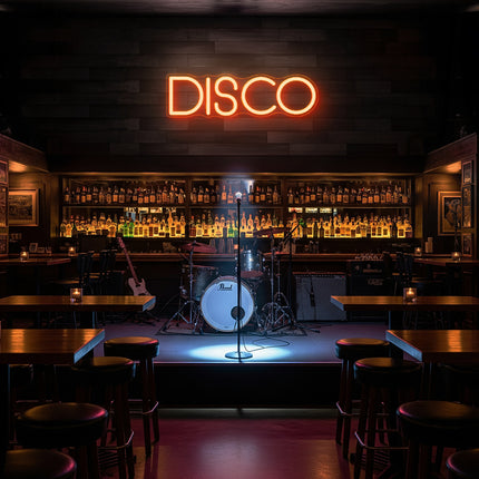 Golden Disco Word Neon Sign
