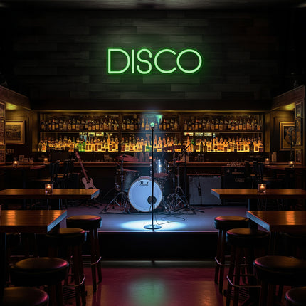 Green Disco Word Neon Sign