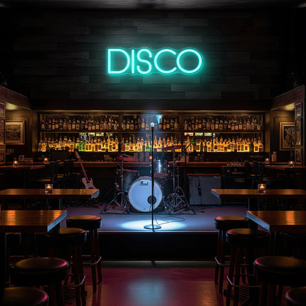 Mint Disco Word Neon Sign