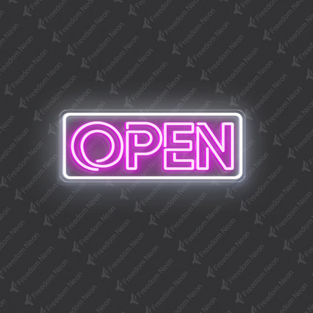 Pink Double Line Open Border Neon Sign