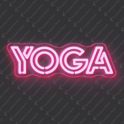 Light Pink Double Line Yoga Neon Sign