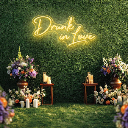 Warm White Drunk in Love Neon Sign