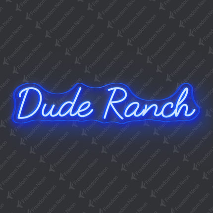Blue Dude Ranch Neon Sign