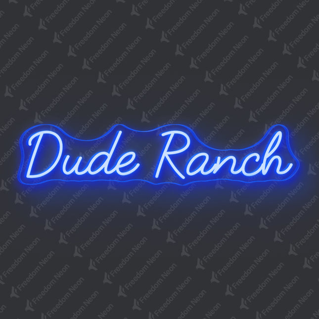 Blue Dude Ranch Neon Sign