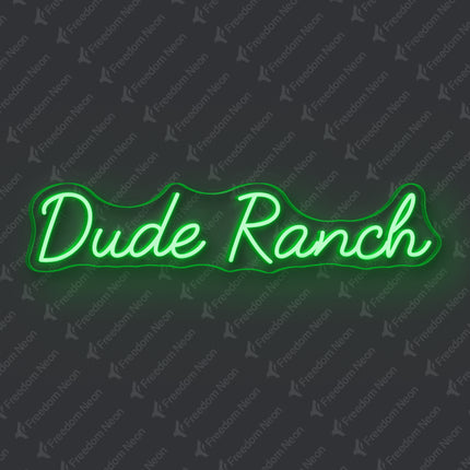 Green Dude Ranch Neon Sign