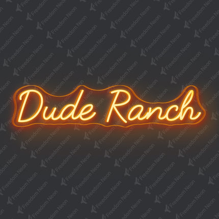 Orange Dude Ranch Neon Sign