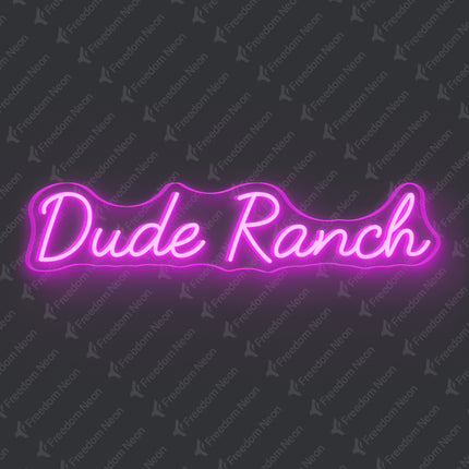 Pink Dude Ranch Neon Sign