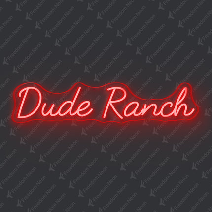 Red Dude Ranch Neon Sign