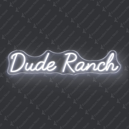White Dude Ranch Neon Sign