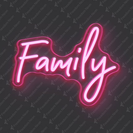 Light Pink Family Neon Sign