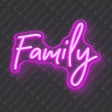 Pink Family Neon Sign